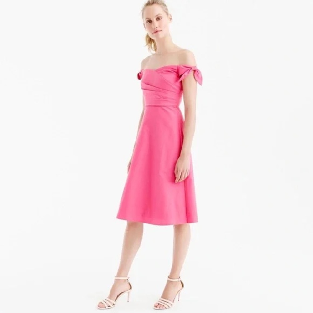 J Crew off the shoulder Pink dress 8T Tall